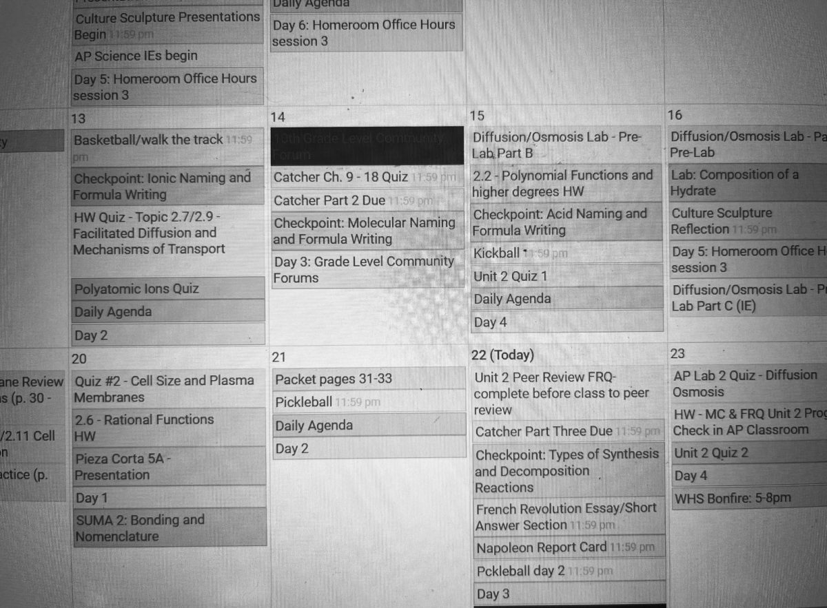 The terrifying schedule of a high school student